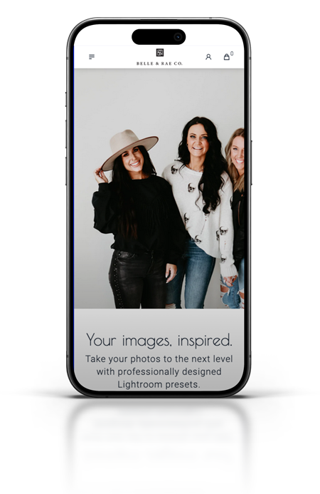 Belle Rae mobile website design